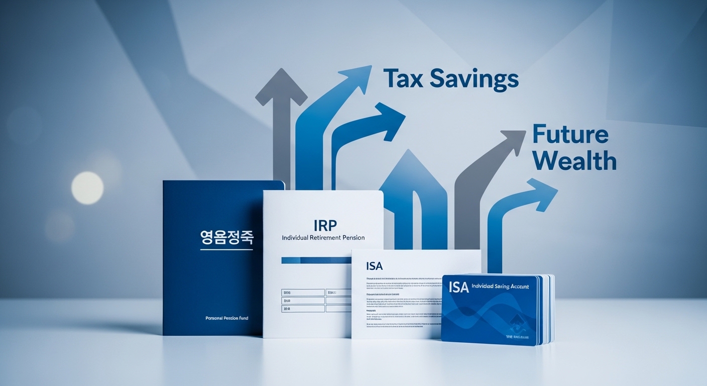 개인연금, IRP, ISA 등 다양한 절세 상품을 통해 미래를 계획하는 모습