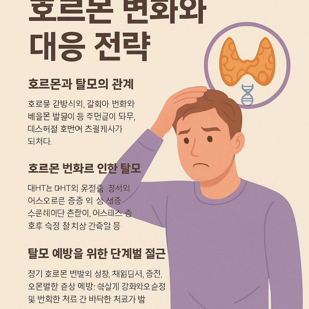 탈모에 영향을 주는 호르몬 변화화 대응전략