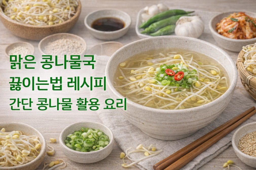 맑은 콩나물국 5분이면 끝, 이 레시피면 실패 없어요