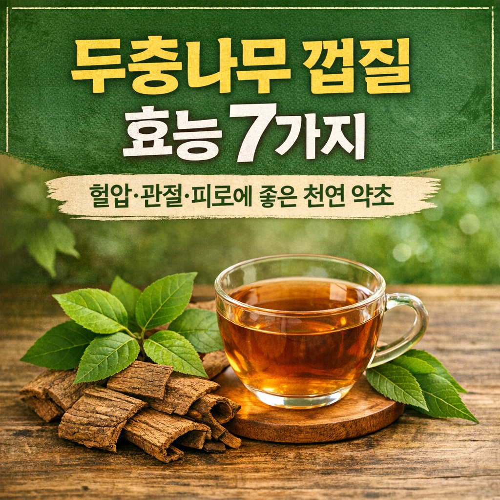두충나무 껍질 효능 7가지 혈압·관절·피로에 좋은 이유