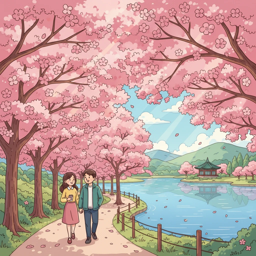 전주 동물원 덕진공원 벚꽃 나들이 코..