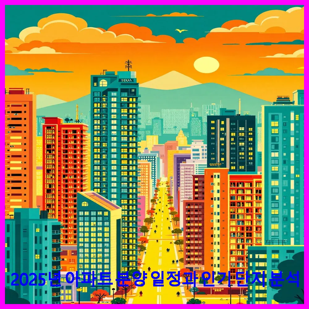 2025년 아파트 분양 일정과 인기 단지 분석