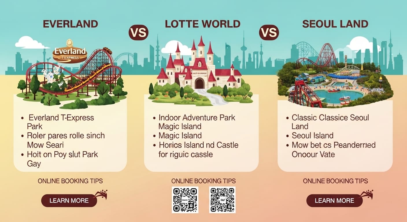 에버랜드 vs 롯데월드 vs 서울랜드, 어디로 갈까? (온라인 예매 꿀팁 포함)