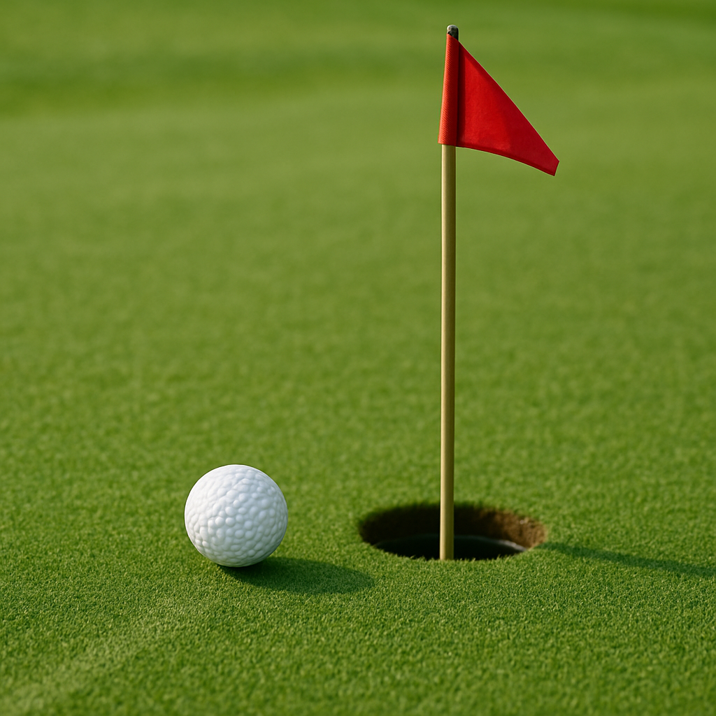 그린위의 골프공