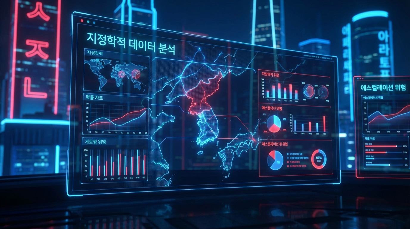 인공지능 빅데이터 기반 중동 전쟁 확전 확률 분석 그래프