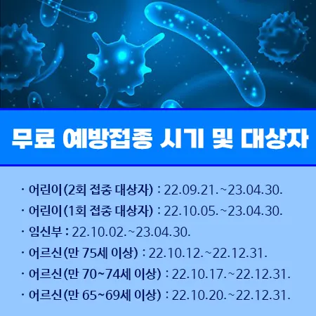 인플루엔자 예방접종 예진표