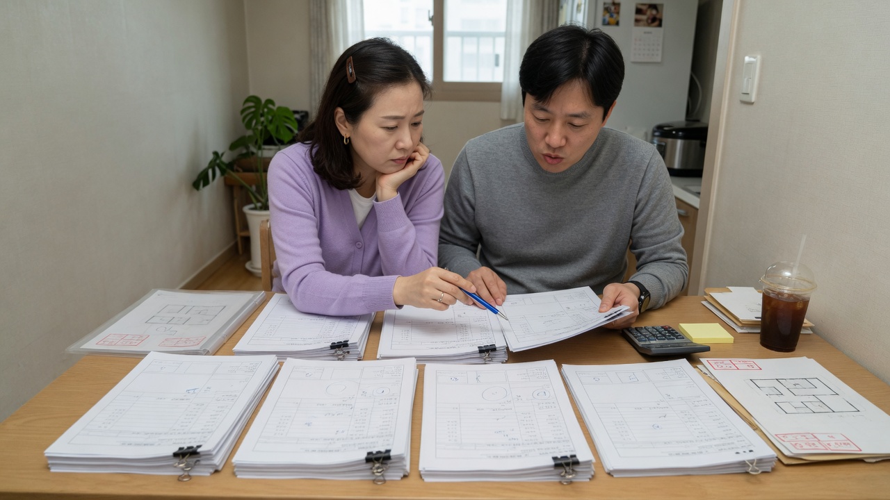 계산기와 대출 책자
