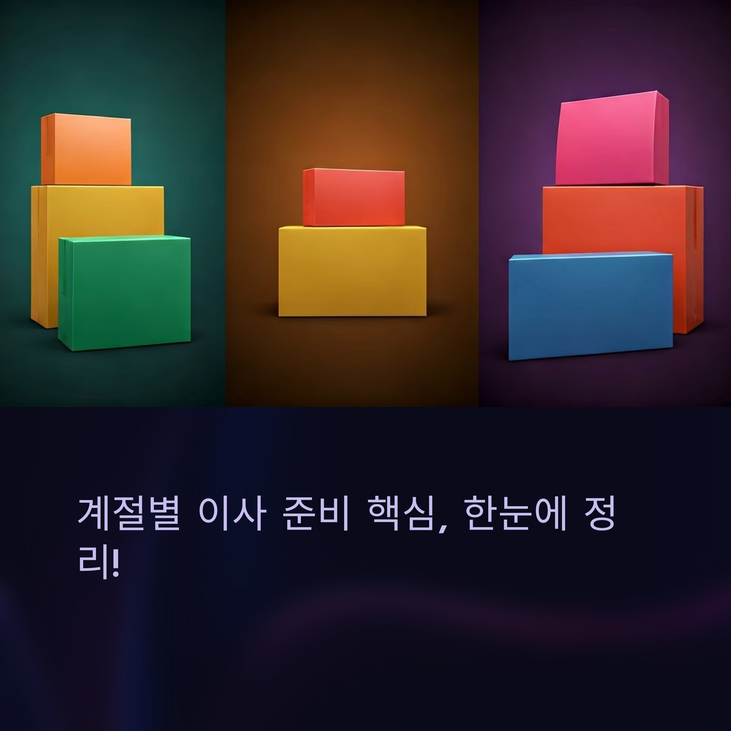 계절별 이사 준비 핵심, 한눈에 정리