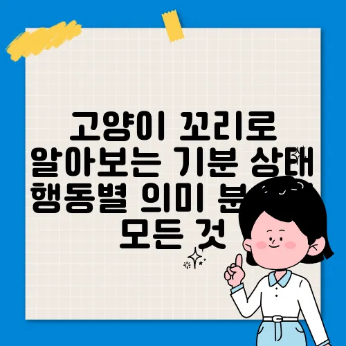고양이 꼬리로 알아보는 기분 상태 행동별 의미 분석의 모든 것