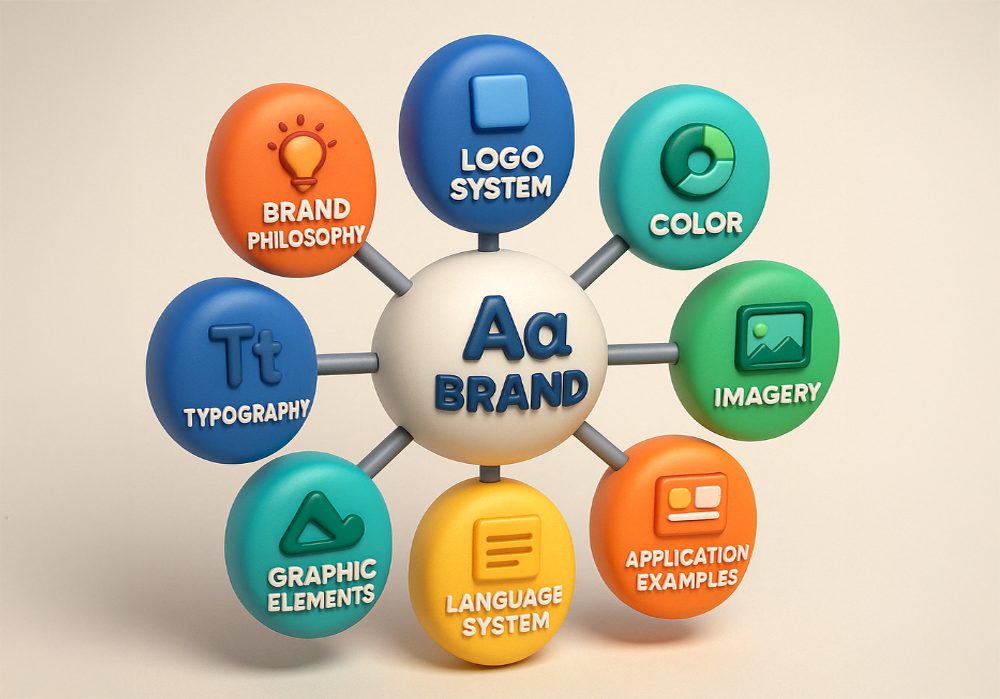 브랜드 가이드라인의 핵심 구성 요소
