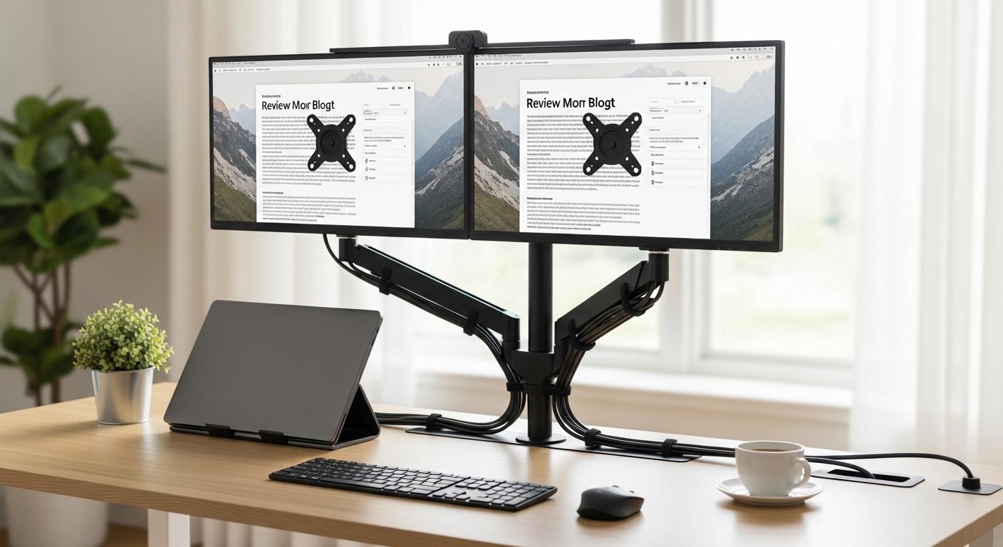 케이블 혼잡 모니터암 1달 사용 후기