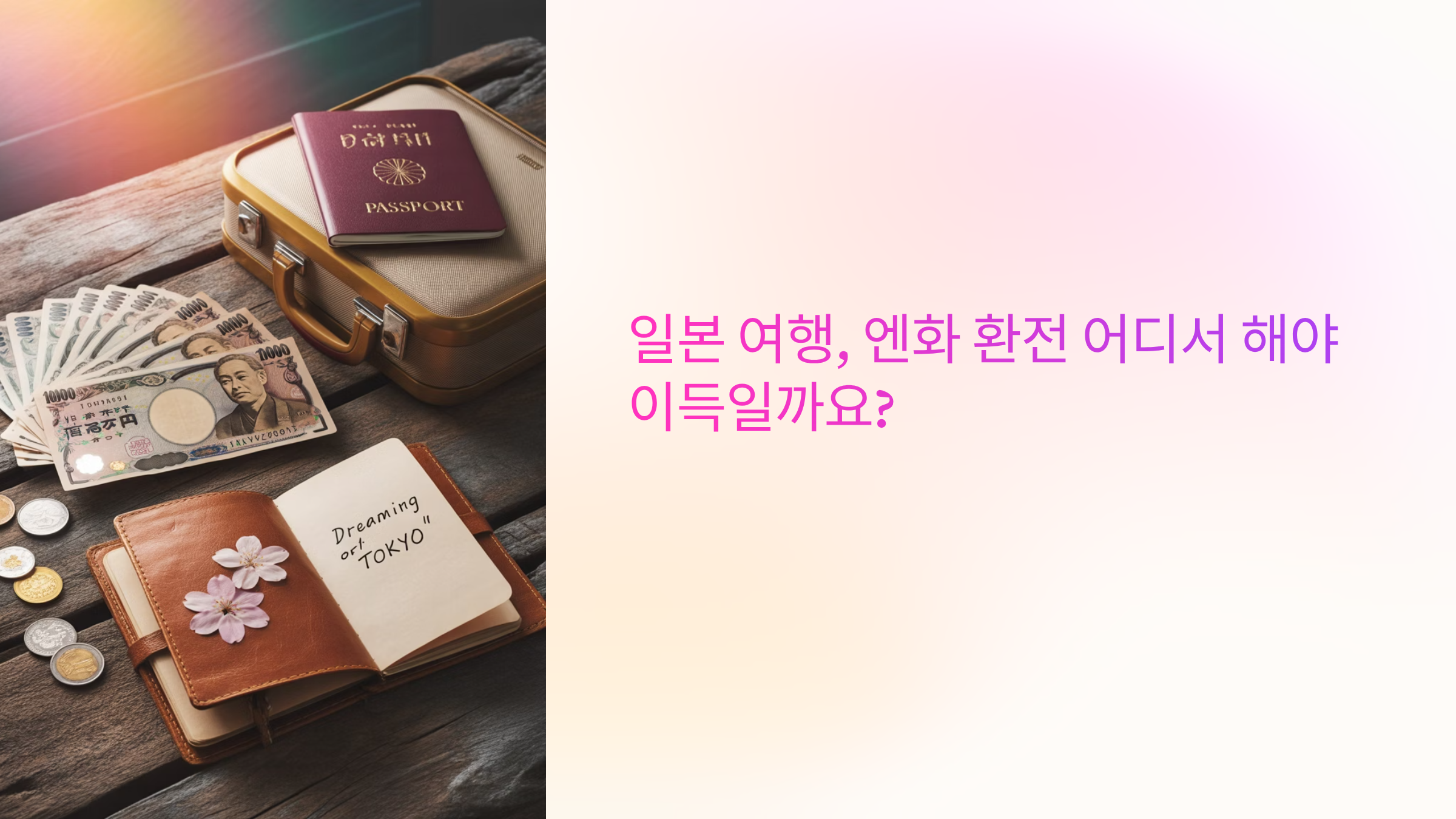 일본 여행, 엔화 환전