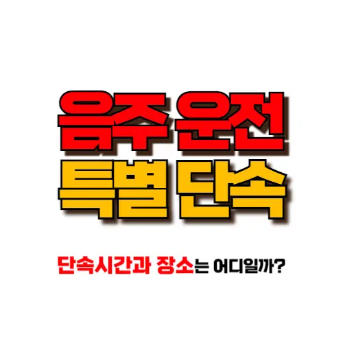 음주운전 특별단속 썸네일