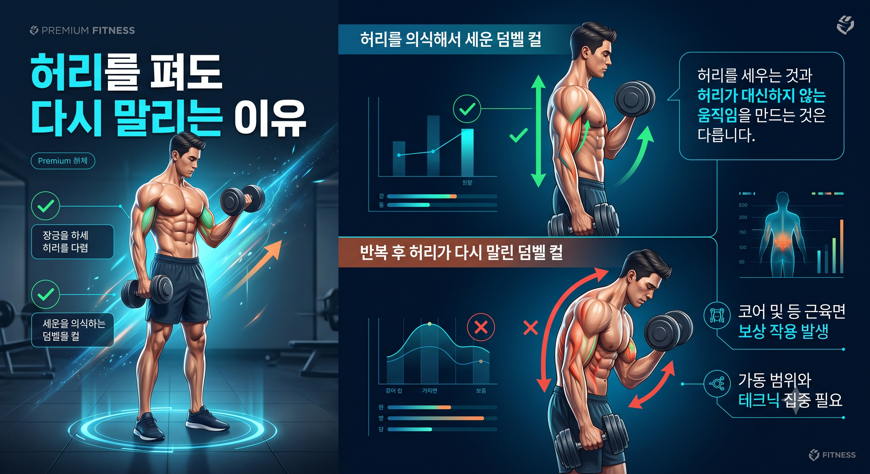 허리를 펴도 다시 말리는 이유