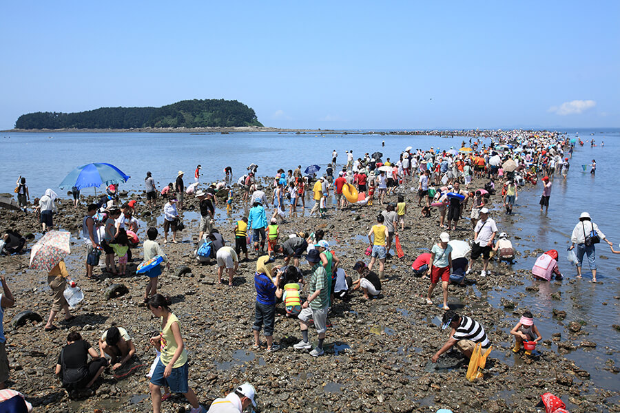 무창포해수욕장의 신비한 바닷길1