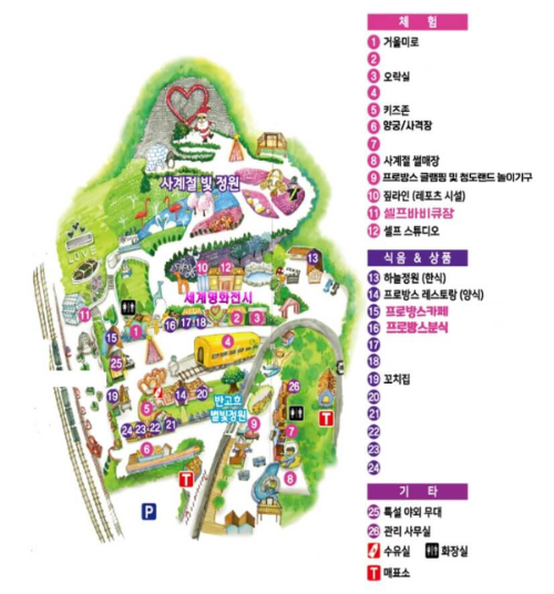 청도 프로방스 크리스마스 산타마을 빛축제 가이드맵