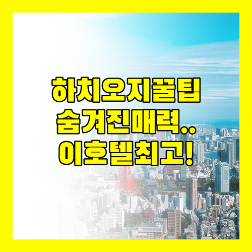 도쿄 근교 하치오지 숙소 비교 가이드..