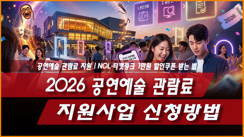 2026 공연예술 관람료 지원사업 신청방법｜NOL&amp;middot;티켓링크 1만원 할인쿠폰 받는 법