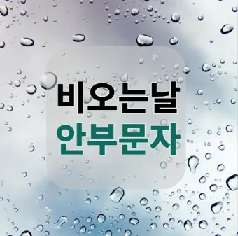 비오는날 안부 인사 건강 챙기는 말 안전 운전 당부 문장_3