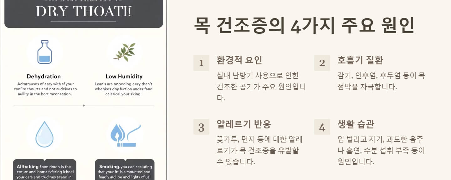 목이 칼칼한 이유 목 건조증