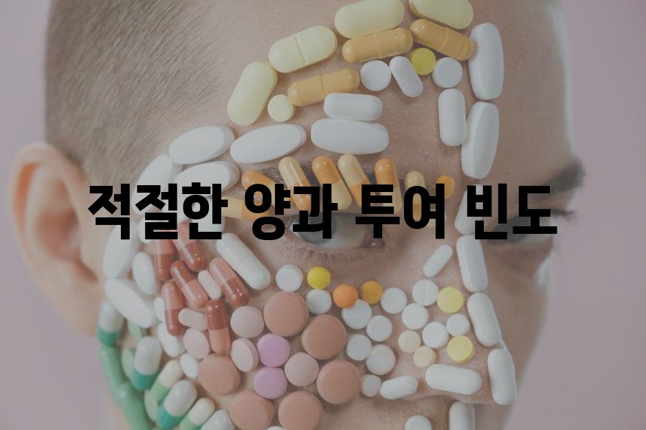 적절한 양과 투여 빈도