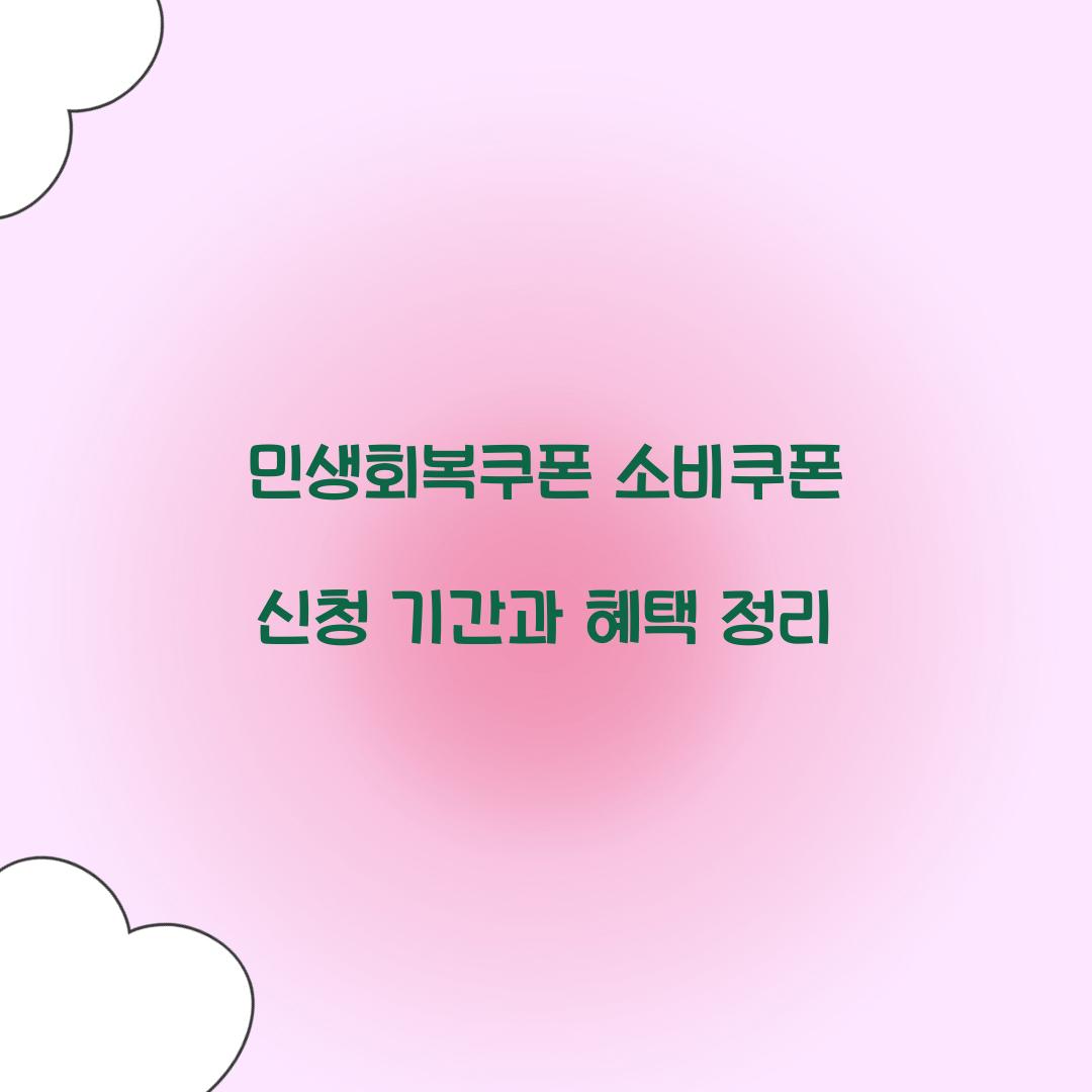 민생회복쿠폰 소비쿠폰