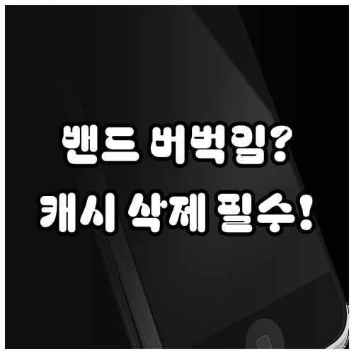 밴드 앱 캐시 삭제 방법 및 데이터 ..