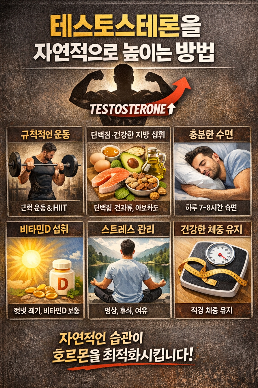 테스토스테론을 자연적으로 높이는 방법