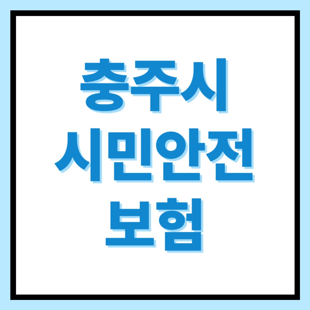 충주 시민안전보험