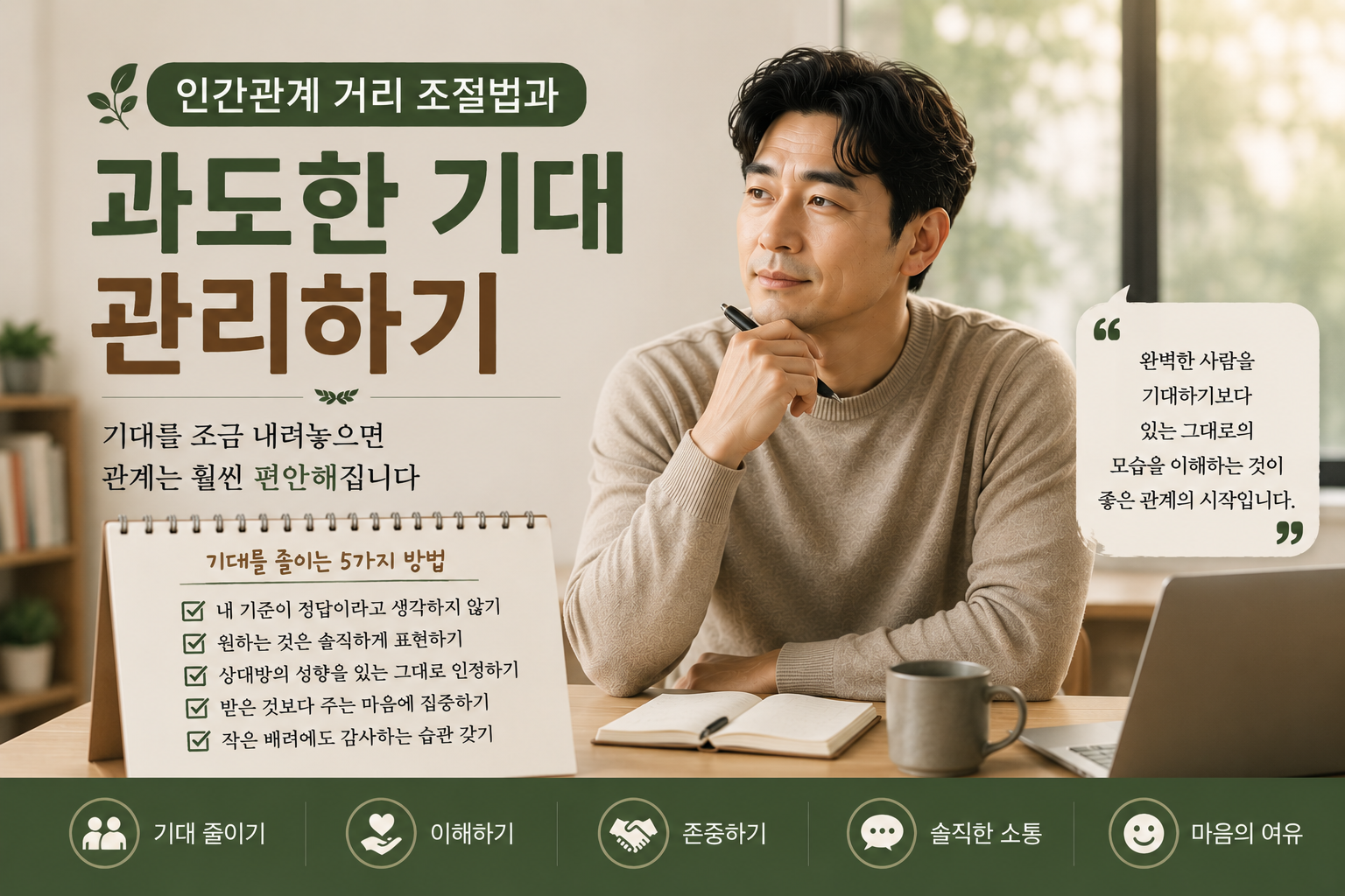인간관계 거리 조절법과 과도한 기대 관리하기