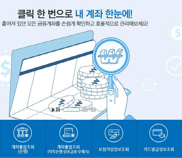 휴면계좌 통합조회