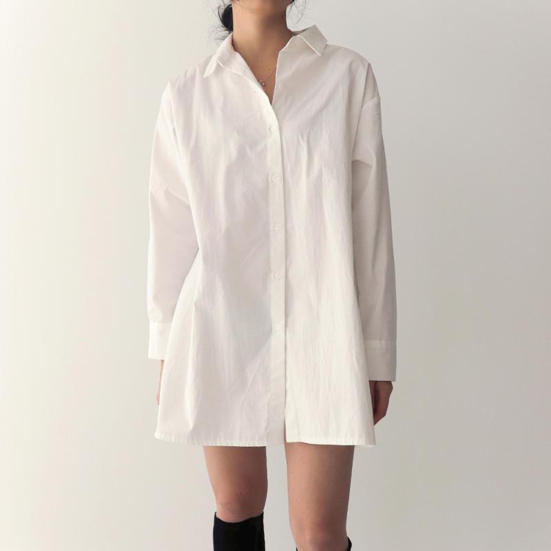 웨인 레이어드 포켓 트임 미니셔츠원피스