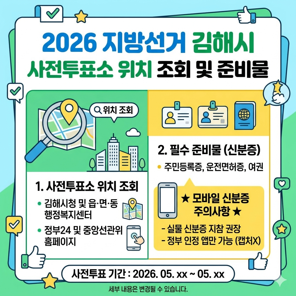 2026 지방선거 김해시 사전투표소 위치 확인하러 가기