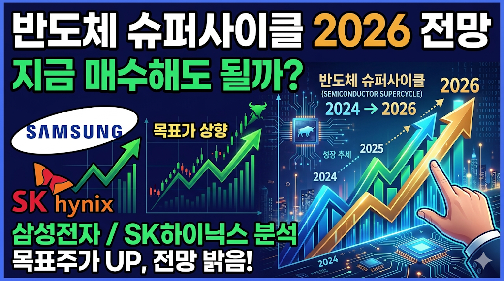 반도체 슈퍼사이클 2026 전망: 지금 삼성전자&middot;SK하이닉스 주식 매수해도 될까? (목표가 상향 분석)