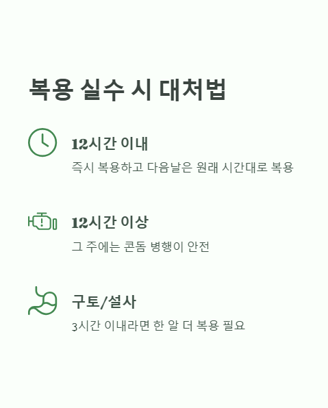 복용 실수 시 대처법