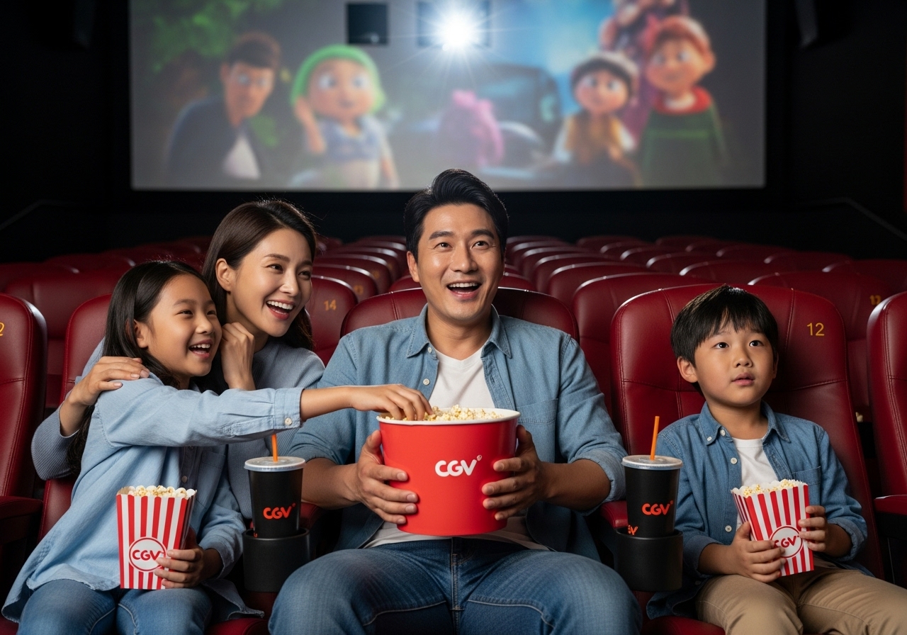 공연 관람 중인 가족