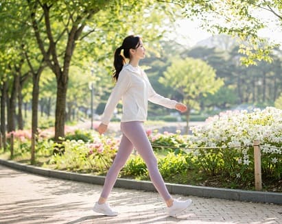 바른자세 걷기 사진