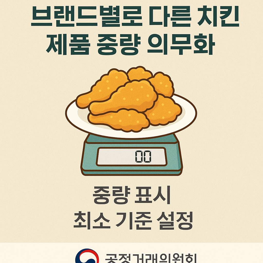 치킨 중량 관련 사진첨부