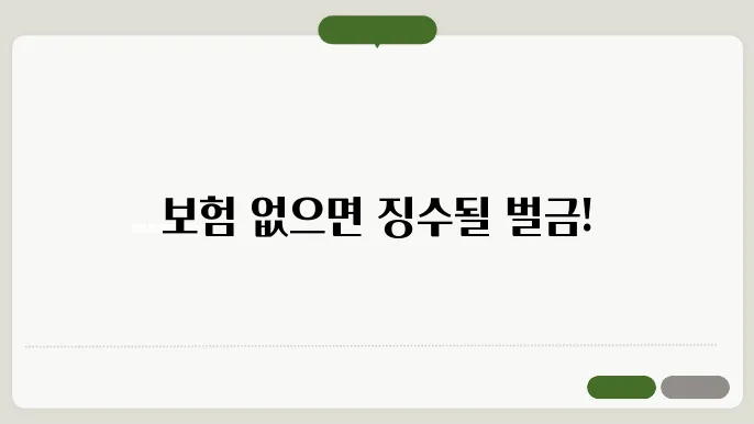 책임보헕입 미입 벌금
