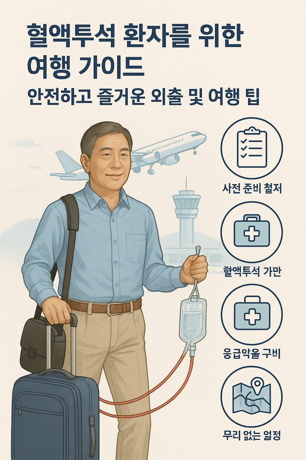 혈액투석 환자를 위한 여행 가이드: 안전하고 즐거운 외출 및 여행 팁