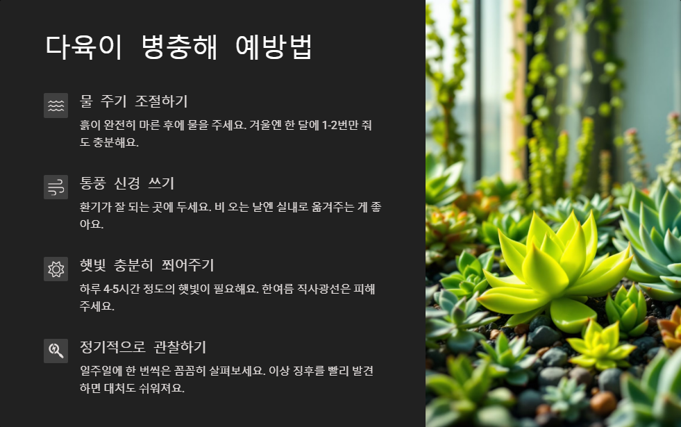 다육이 병충해 예방과 대처법