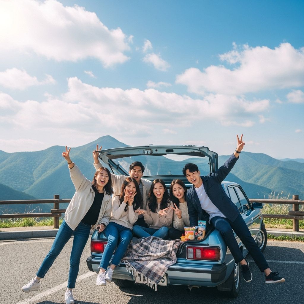 경차 사랑카드&amp;#44; 친구들과 자동차트렁크에서 장난스럽게