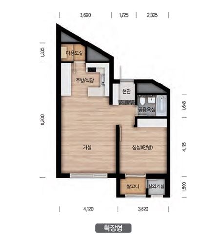 용인실버타운 47형 평면도