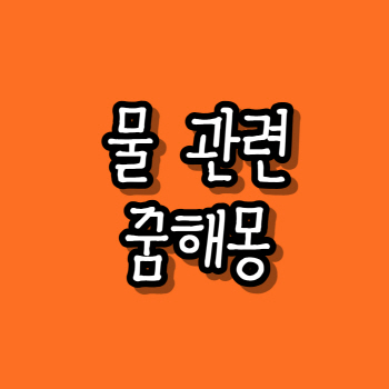 물 꿈해몽