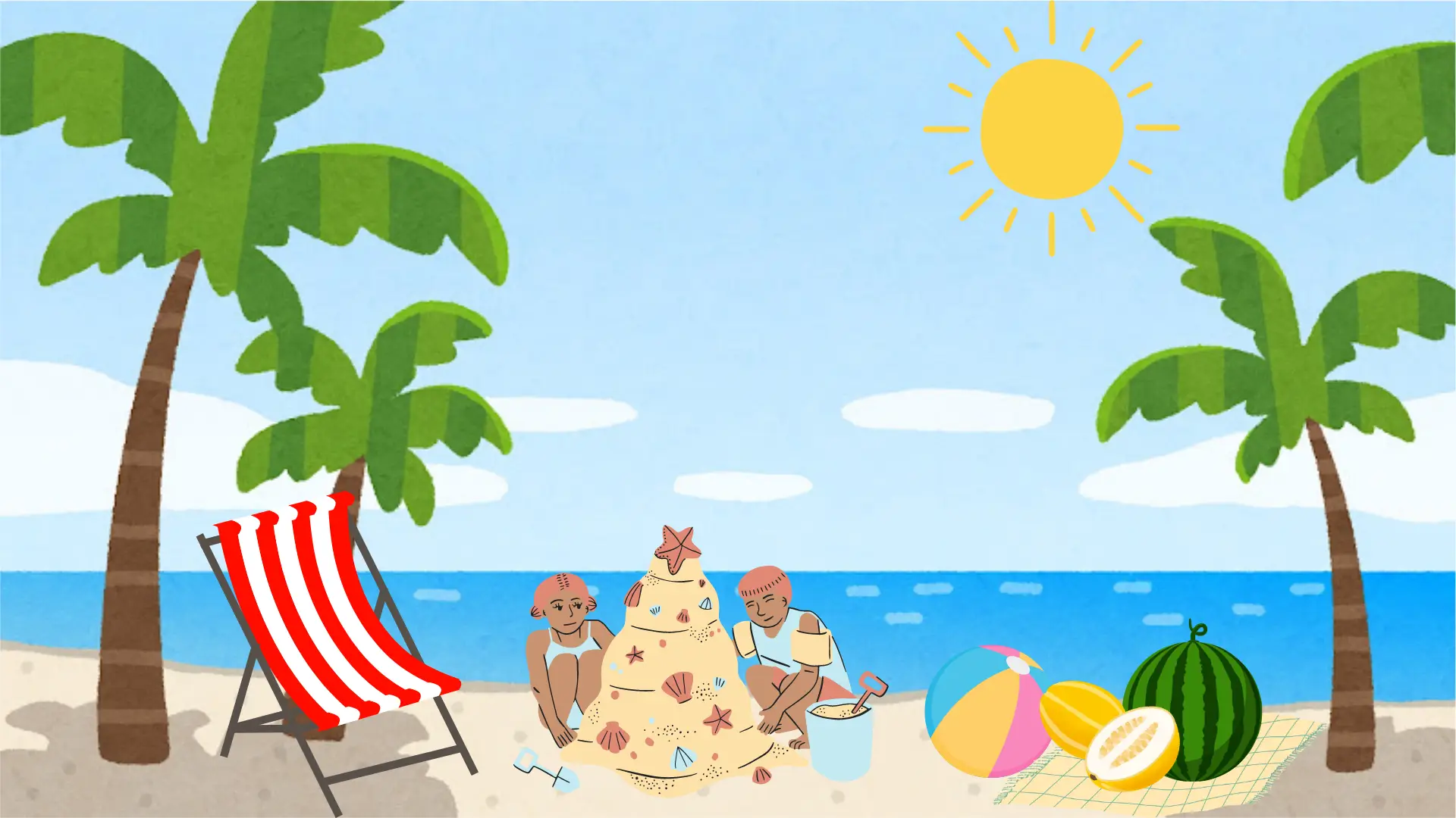 여름_바닷가_사람_참외_수박