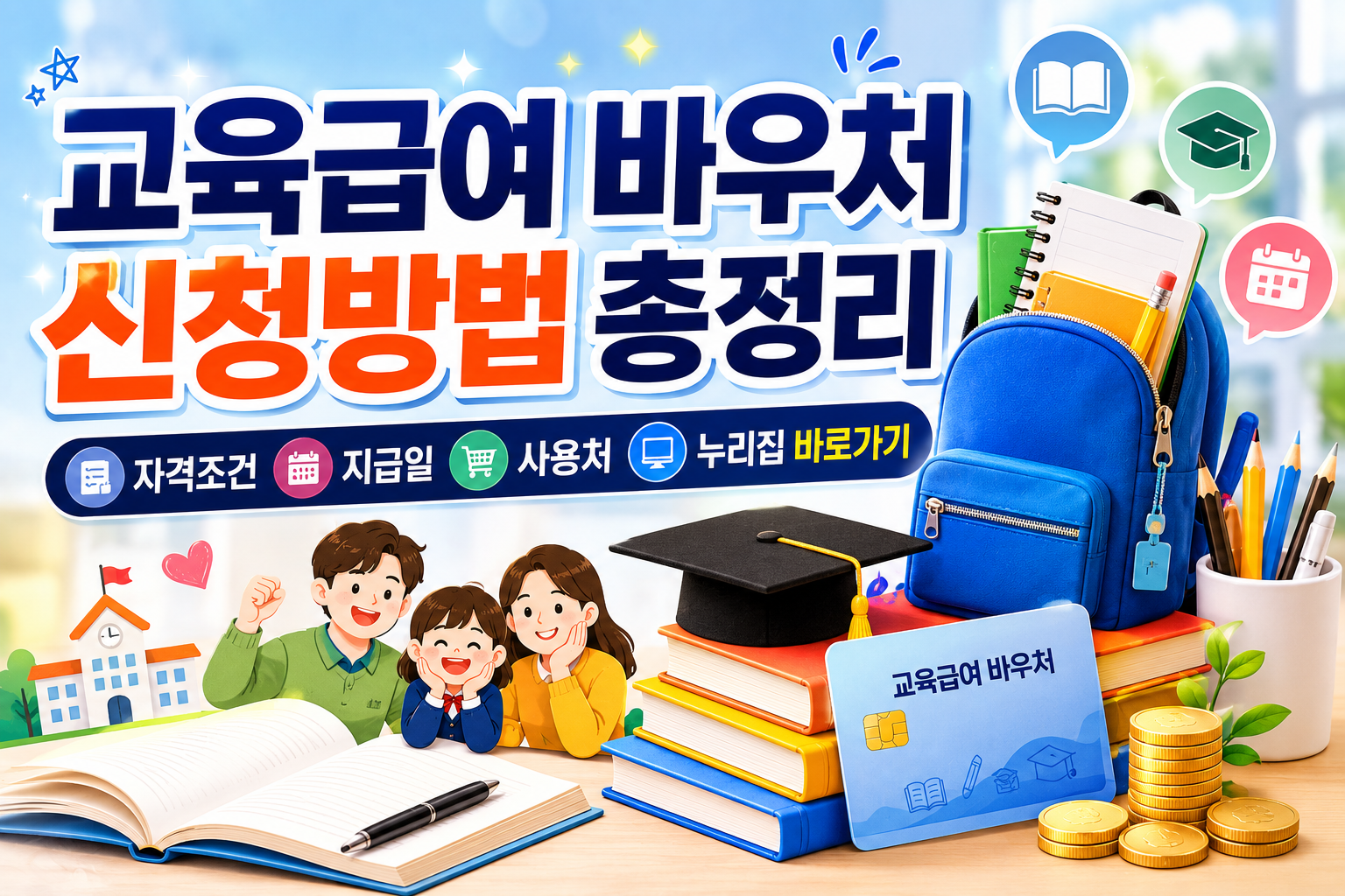 교육급여 바우처 신청방법 총정리|자격조건·지급일·사용처·누리집 바로가기 관련 사진