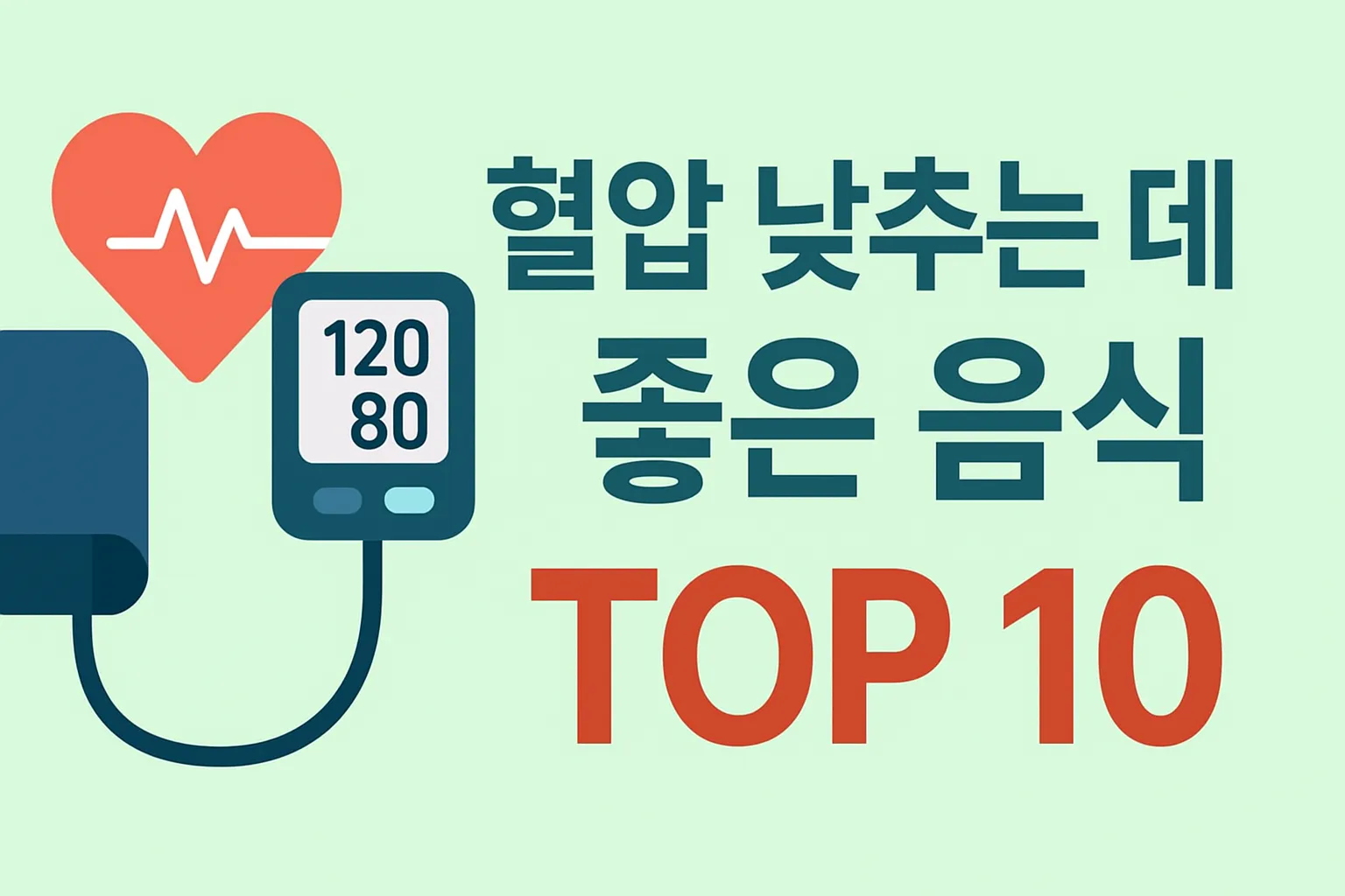 혈압 낮추는데 좋은 음식 TOP10