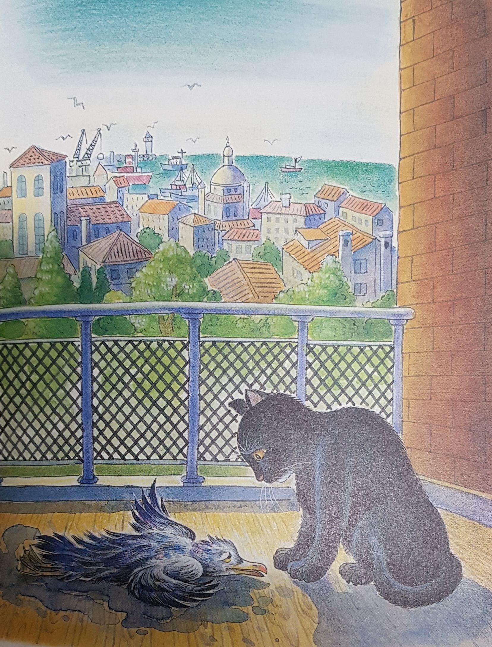 '갈매기에게 나는 법을 가르쳐 준 고양이' 삽화