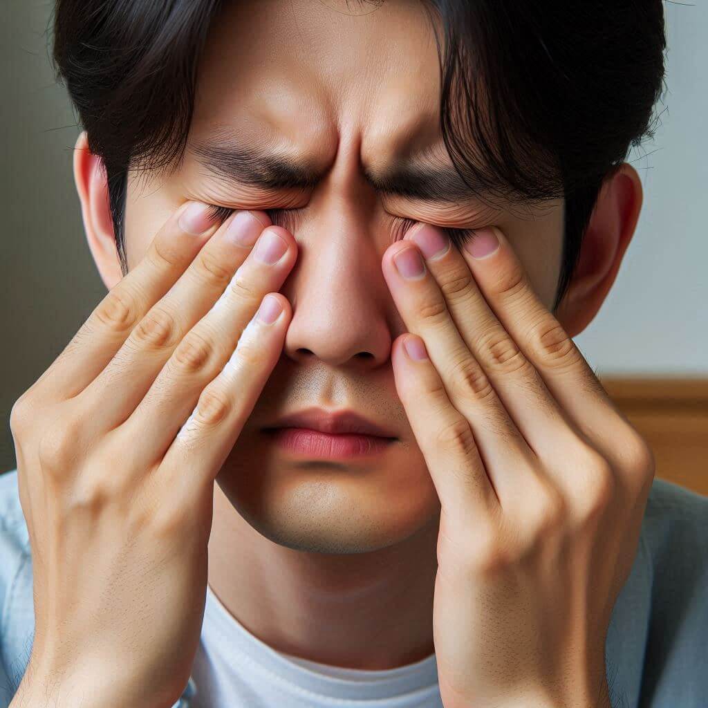 갑작스러운 눈 가려움과 이물감