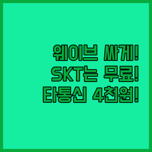 아직도 웨이브 비싸게? SKT 무료,..